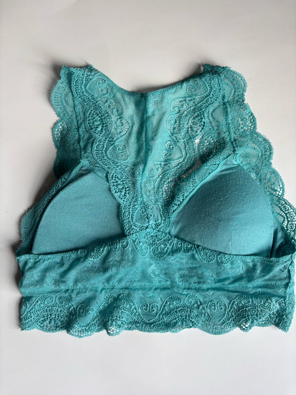 Zenana Turquoise Lacy Bralette - Size L - Picture 7 of 7